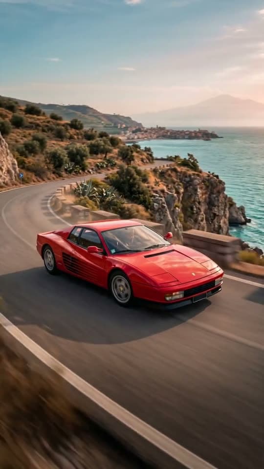 The still Nano Banana returns: a red Ferrari Testarossa